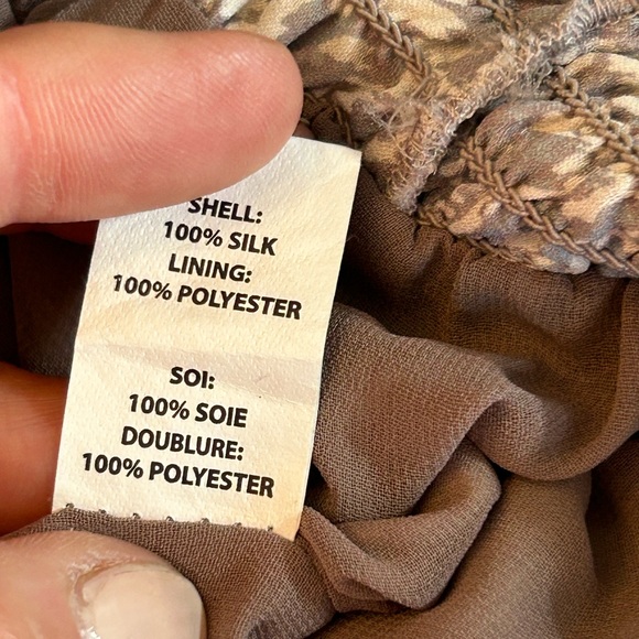 Ramy Brook silk blouse grey /cream blend size small - Picture 4 of 7